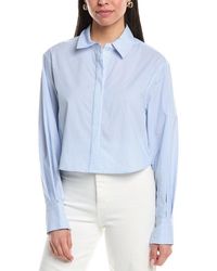 Jonathan Simkhai - Renata Cropped Button-Down Shirt - Lyst