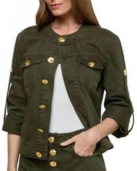 L'Agence - Anouk Collarless Jacket - Lyst