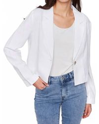 Charlie b - Cropped Linen Blend Blazer - Lyst