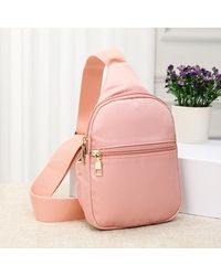 Fashnzfab - Solid Nylon Mini Sling Bag - Lyst