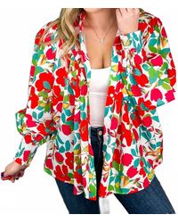 Jess Lea - Looking Fine Long Sleeve Button Up Top - Lyst