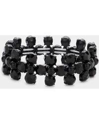 Fashnzfab - Bubble Stone Cluster Stretch Evening Bracelet Jet - Lyst