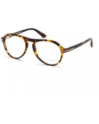 Tom Ford - Eyeglasses Aviator Full Rim, Transparent Dark Frame And Clear Demo Lenses Lens Ft5413096 - Lyst