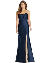 Alfred Sung - Strapless Draped Bodice Trumpet Gown - Lyst