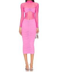 SER.O.YA - Levina Mesh Midi Dress - Lyst