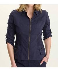 XCVI - Wexel Stretch Poplin Fitted Cargo Jacket - Lyst