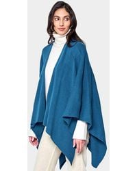 TRUEDAMES - Shoulder Strap Solid Ruana Poncho - Lyst