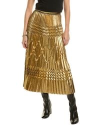 Le Superbe - Guilded Triple Pleat Midi Skirt - Lyst