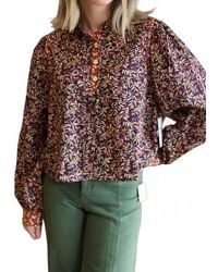Thml - Printed Long Sleeve Buttons Top - Lyst