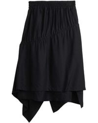 Y-3 - Asymmetrical Midi Skirt With Layered Panels And Gathered Waist - Lyst