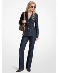 MICHAEL Michael Kors - Mk Belted Denim Blazer - Lyst