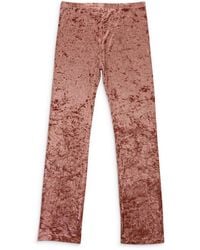 CALLIPYGIAN - Crushed Velvet Dusty Straight Pants - Lyst