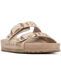 Xti - Suede Double Strap Buckle Sandals - Lyst