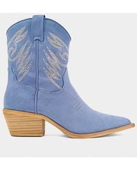 Shu Shop - Zahara Suede Cowboy Boots - Lyst