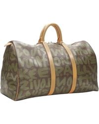 Louis Vuitton - Rare Stephen Sprouse Graffiti Khaki Monogram Keepall 50 Bag - Lyst
