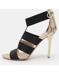 Jimmy Choo - Leather And Elastic Cage Sandals - Lyst