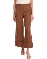 Jonathan Simkhai - Colley Cropped Straight Leg Linen-Blend Pant - Lyst