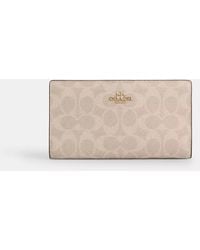 COACH - Signature Canvas Zip Wallet - Lyst