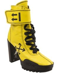 Off-White c/o Virgil Abloh - Leather Moto Wrap Boots - Lyst