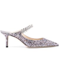 Jimmy Choo - High Stiletto Heeled Shoes With Crystal Embellishments - Lyst