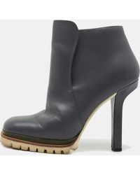 Marni - Leather Square Toe Ankle Booties - Lyst