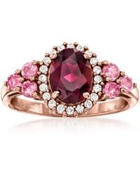 Ross-Simons - Rhodolite Garnet And Tourmaline Ring With Zircon - Lyst
