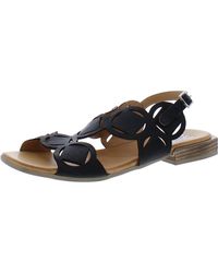 BUENO - Avril Leather Open Toe Slingback Sandals - Lyst