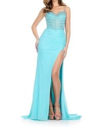 Ashley Lauren - Crystal Bodice Corset Prom Dress - Lyst
