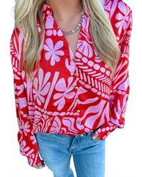 J joy - Flame Button Blouse - Lyst