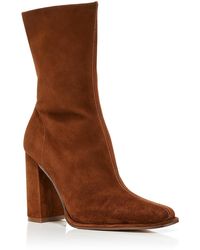 Aqua - Law Leather Pull On Booties - Lyst