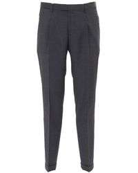 BRIGLIA - Tailored Trousers With Front Pleats - Lyst