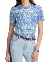 Johnny Was - Eleanor Short Sleeve Mesh Tee - Lyst