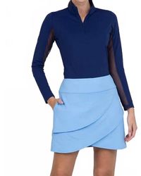 IBKUL - Solid Layered Skort - Lyst