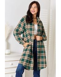 TRUEDAMES - Plaid Collared Neck Long Sleeve Shirt - Lyst