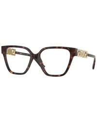 Versace - Eyeglasses Geometric Full Rim, Transparent Frame And Clear Demo Lenses Lens Ve3358B5476 - Lyst