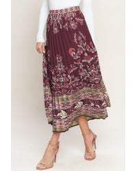 TRUEDAMES - Aztec Cherry Woven Midi Skirt - Lyst