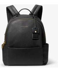 Michael Kors - Sable Medium Pebbled Leather Backpack - Lyst
