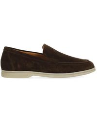 BERWICK  1707 - Round Toe Suede Loafers - Lyst