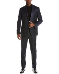 Canali - 2pc Wool Suit With Flat Front Pant - Lyst
