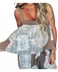 Pol - Sunset Patch Flirty Babydoll Top - Lyst