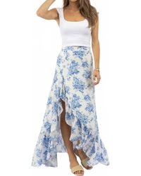Olivaceous - Jenni Floral Maxi Skirt - Lyst