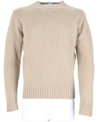 Aspesi - Wool Crewneck Ribbed Sweater - Lyst