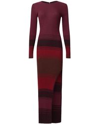 STAUD - Edna 100% Polyester Front Slit Dress Syrah Blend - Lyst