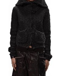 R13 - High Neck Shrunken Cardigan Sweater - Lyst