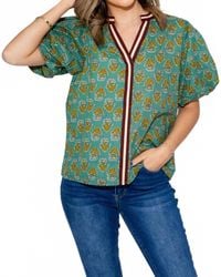 Thml - Floral Puff Sleeve Top - Lyst