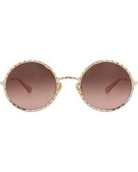 Chloé - Round-Frame Metal Sunglasses - Lyst