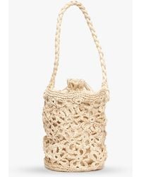 Kayu - Edie Knitted Straw Bucket Tote Bag - Lyst
