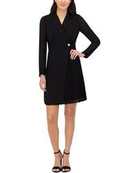 Vince Camuto - Wrap Dress Knee Length Long Sleeve Notch Lapel Fts1442 - Lyst