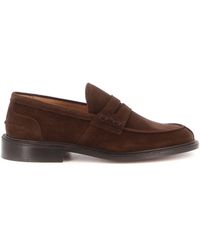 Tricker's - Chocolate Suede James Loafer With Leather Sole - Lyst