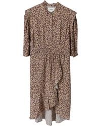 Ba&sh - Ruffled Asymmetrical Viscose Midi Dress - Lyst